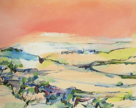 "Plein soleil" -  2010  Acrylique sur papier  23,5 X 29,5 cm