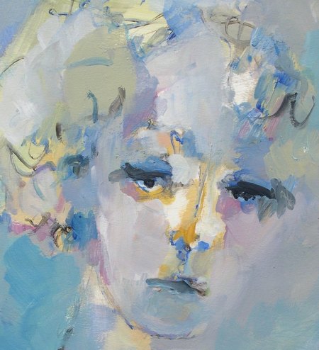 "Antigone"  -  2015 -  Acrylique sur papier - 23 x 23 cm.
