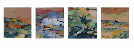 "Saison II" - 2013  - Acrylique sur papier - 4 images 14 x 12 cm.