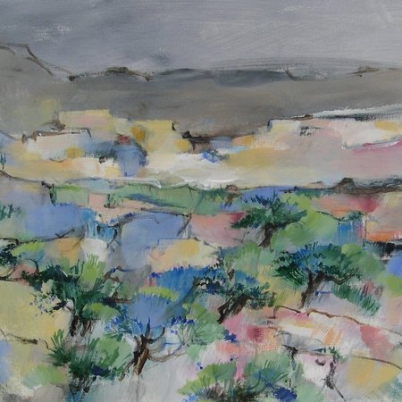 "Printemps fragile " - 2013 - Acrylique sur papier - 39 X 39 cm.