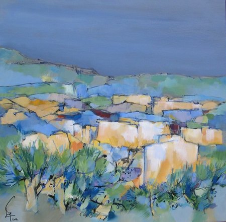 "Vestiges" - 2014 - Acrylique sur toile - 60 x 60 cm.
